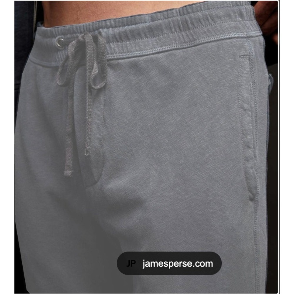 James Perse Mens Vintage French Terry Joggers Charcoal Grey Sweatpants